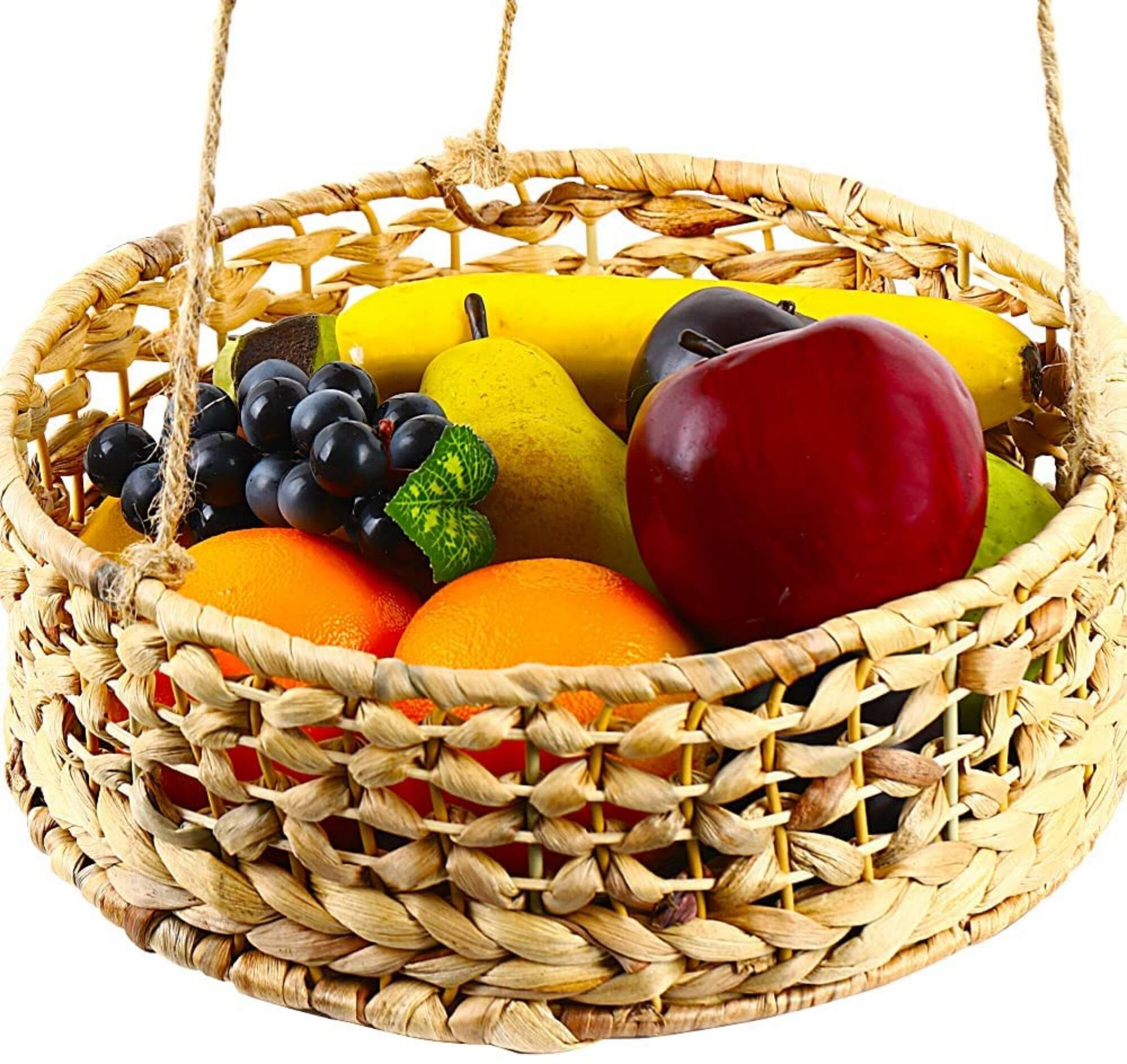 NEX™ 3-Tier Natural Kitchen Fruit Storage Wicker Baskets
